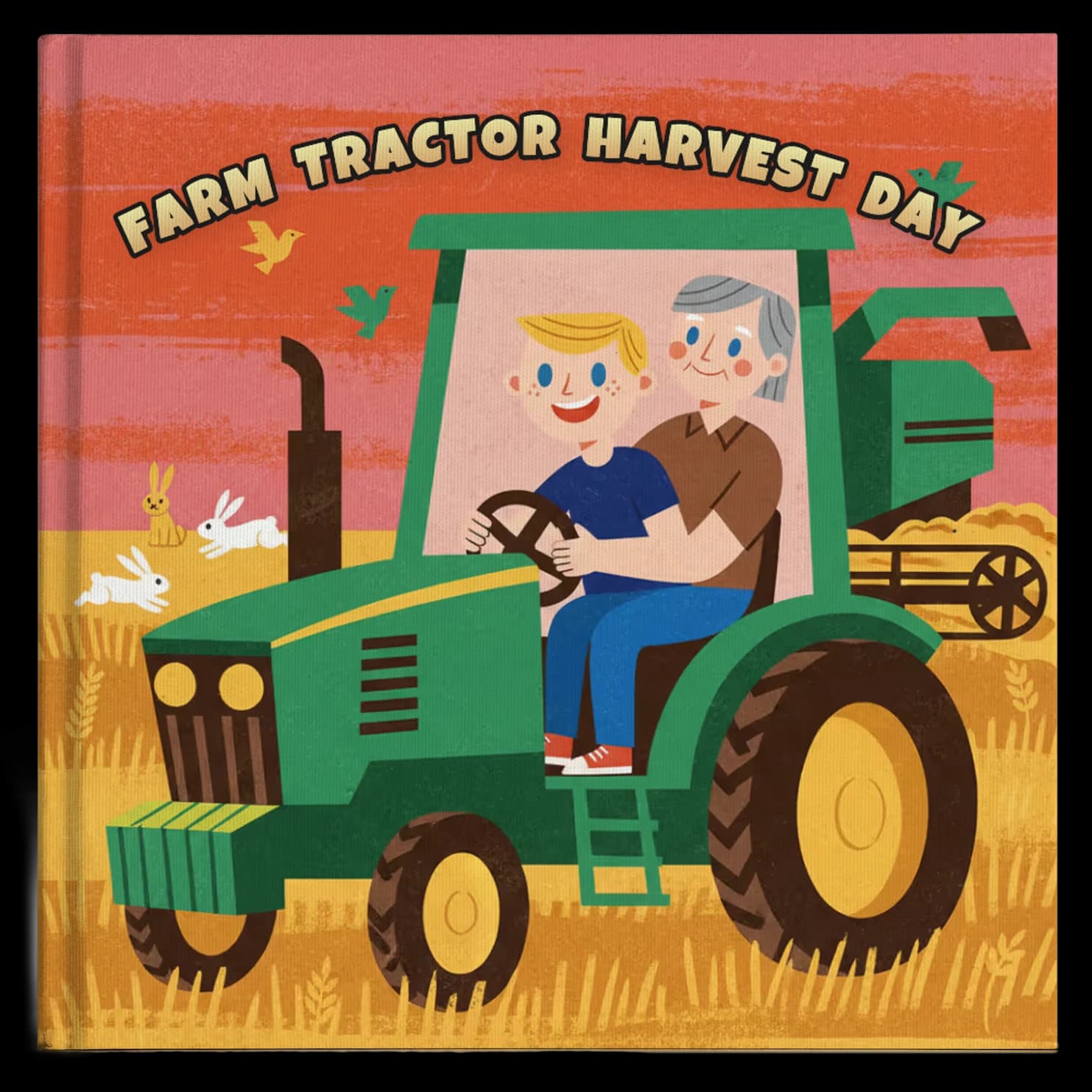 Farm Tractor Harvest Day